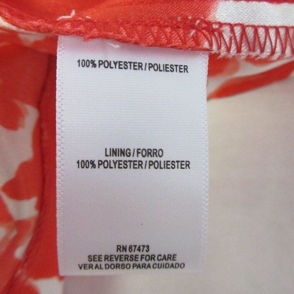 DANNY & NICOLE Fit‎ & Flare Floral Sleeveless Mini Dress Size 8 Orange White NWT - Picture 7 of 12